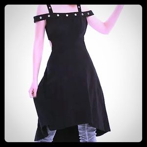 TRIPP GROMMET COLD SHOULDER HI-LOW DRESS